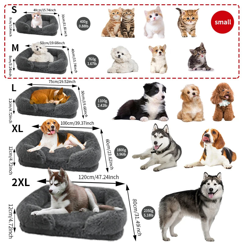 Verdicktes orthopädisches Hundebett für große Hunde