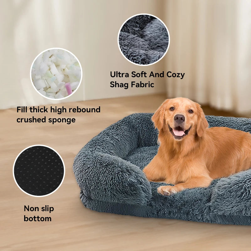 Verdicktes orthopädisches Hundebett für große Hunde